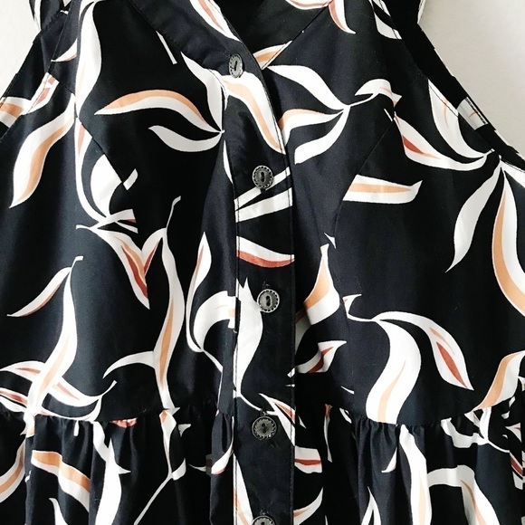 ANTHRO Hei Hei Palma Romper Black Printed Size XS - Picture 7 of 13